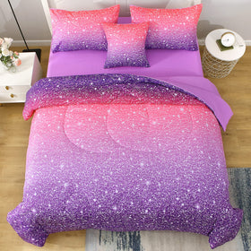 JQinHome flat sheet in pink purple features wrinkle resistance for easy mornings.