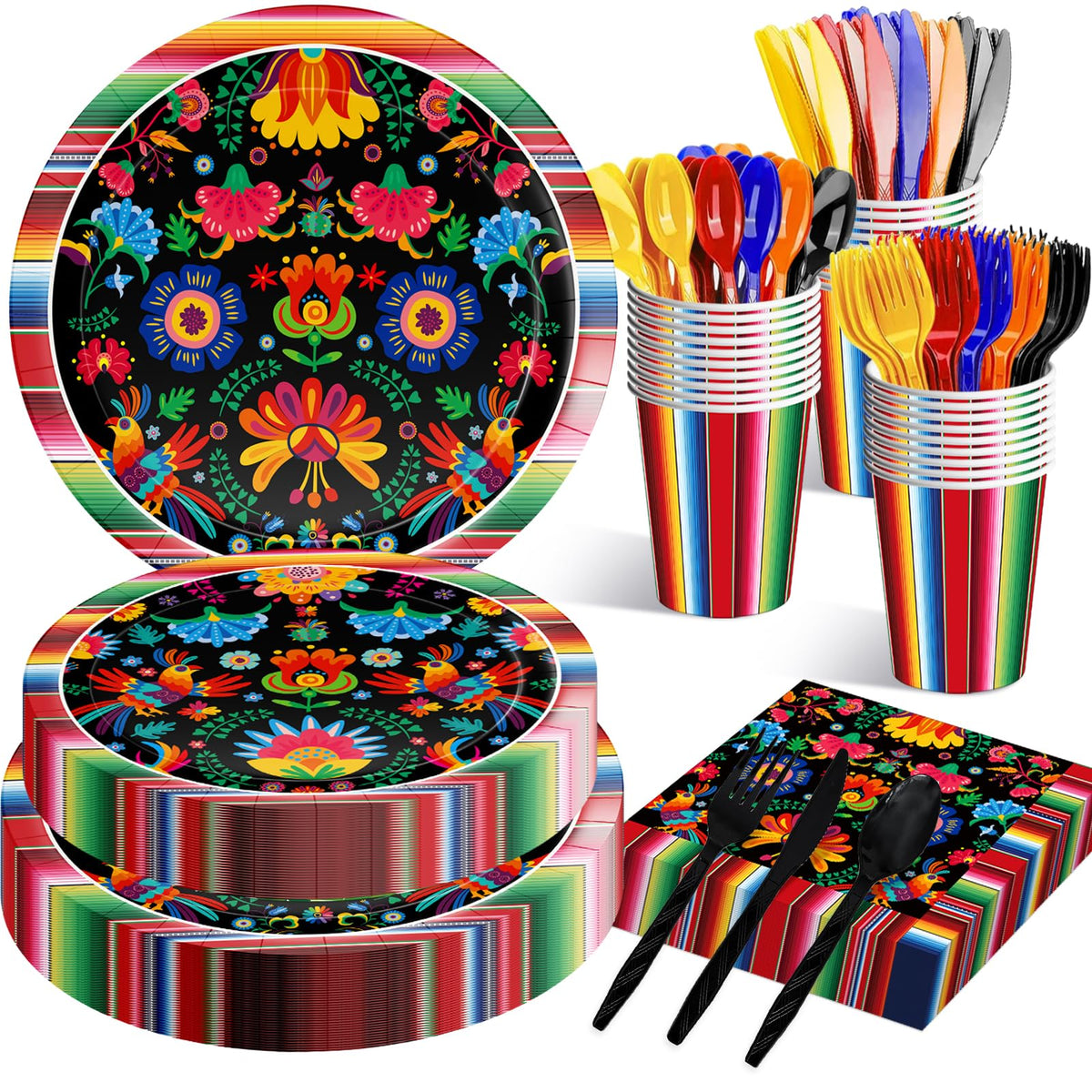 Jremreo Fiesta tableware dinner plates for festive gatherings with bold colors