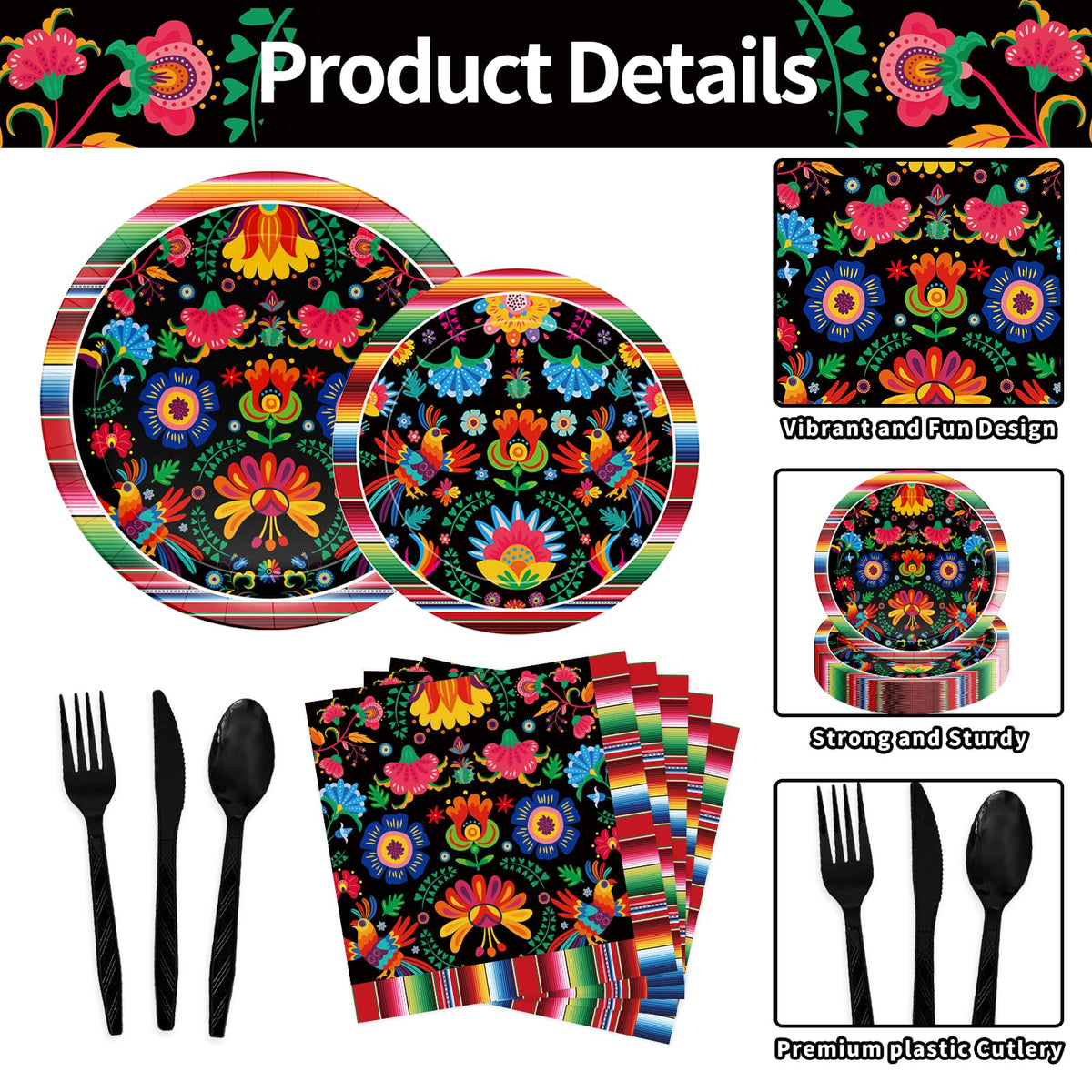 Jremreo Fiesta napkins add color and quick cleanup to celebrations
