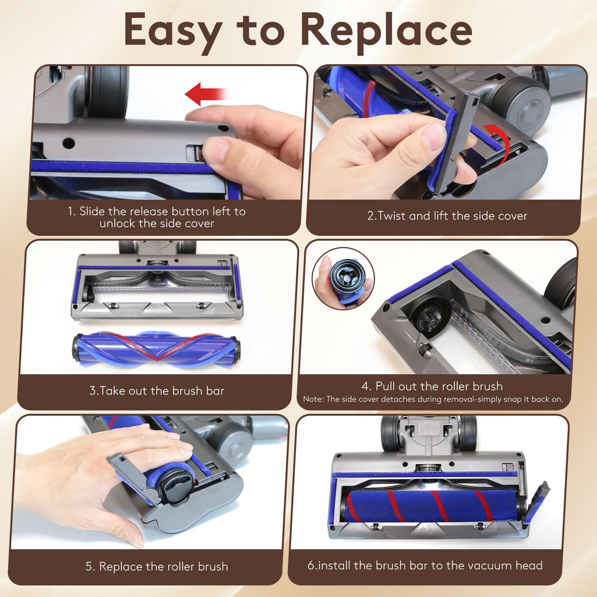 Jruav Dyson replacement head offers wide compatibility across Dyson models.