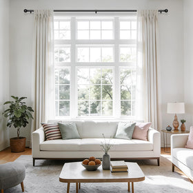 JRZOO 5/8-inch drapery rod supports light to medium curtains with stability.