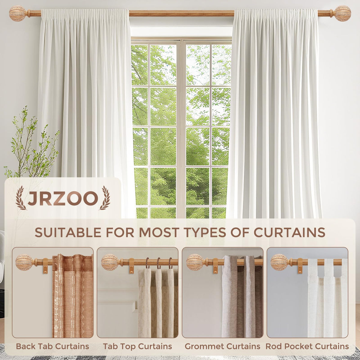 JRZOO includes brackets, anchors, screws for simple installation.