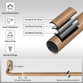 JRZOO extension rods 7/8 inch for precise sizing and no sag