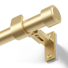 JRZOO Gold Curtain Rod with adjustable length for wide windows and versatile drapery.