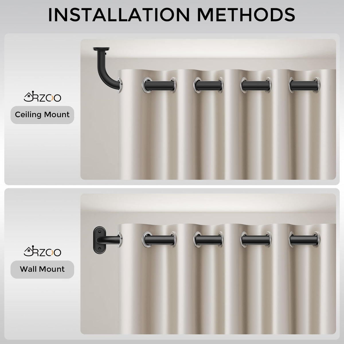 JRZOO 2-pack design helps coordinate multiple windows with matching hardware.