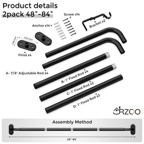 JRZOO strong anti-rust material withstands daily use in living spaces.