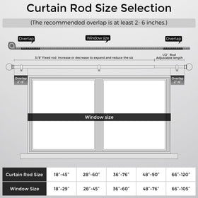 Smooth matte black finish on JRZOO curtain rods for a clean look.