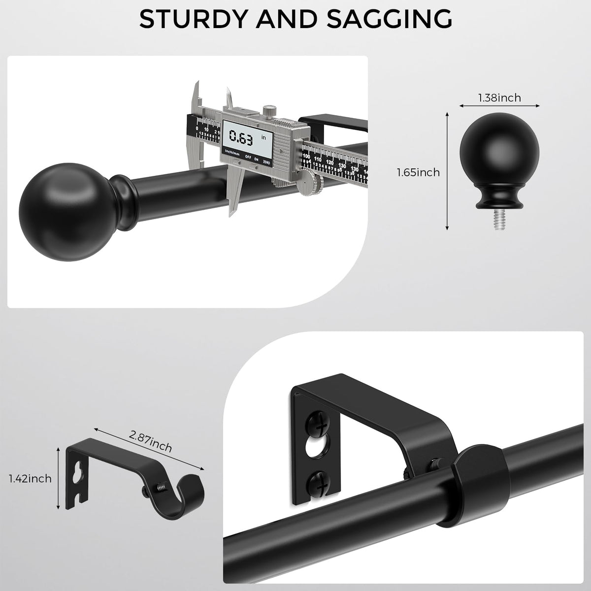 Telescoping sections on JRZOO rods allow quick length adjustments.