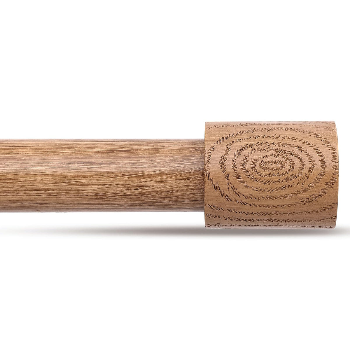 JRZOO wood curtain rod imitation grain close-up enhances rustic interior aesthetics