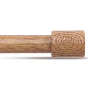 JRZOO wood curtain rod imitation grain close-up enhances rustic interior aesthetics