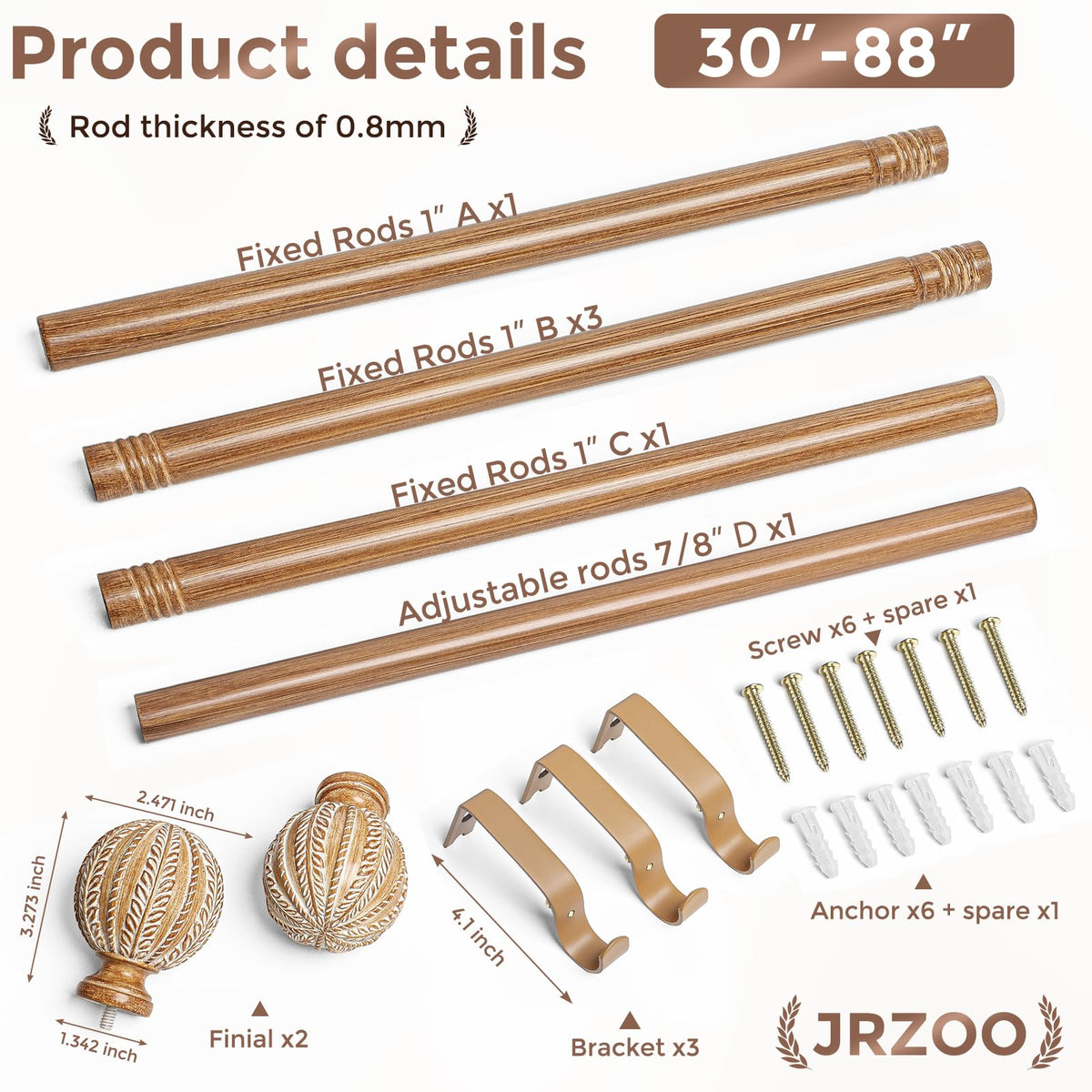 JRZOO indoor and outdoor mounting options for versatile use.