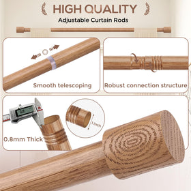 JRZOO 2-pack curtain rod set for versatile window setups