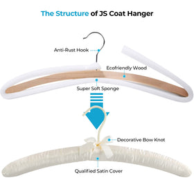 JS HANGER pack of 10 ivory hangers offers stylish closet organization
