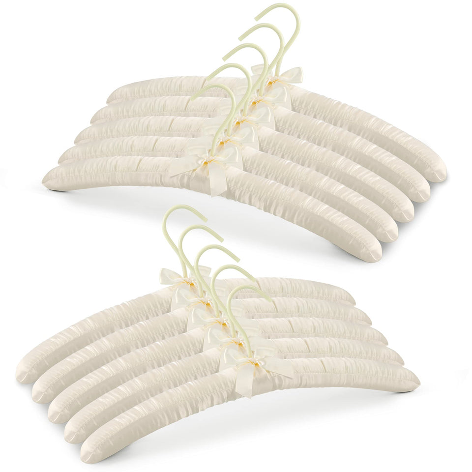 JS HANGER padded hanger for sweaters with satin finish prevents snags and bumps