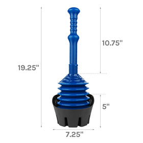JS Jackson Supplies bellows plunger with drip tray to keep the restroom mess-free.