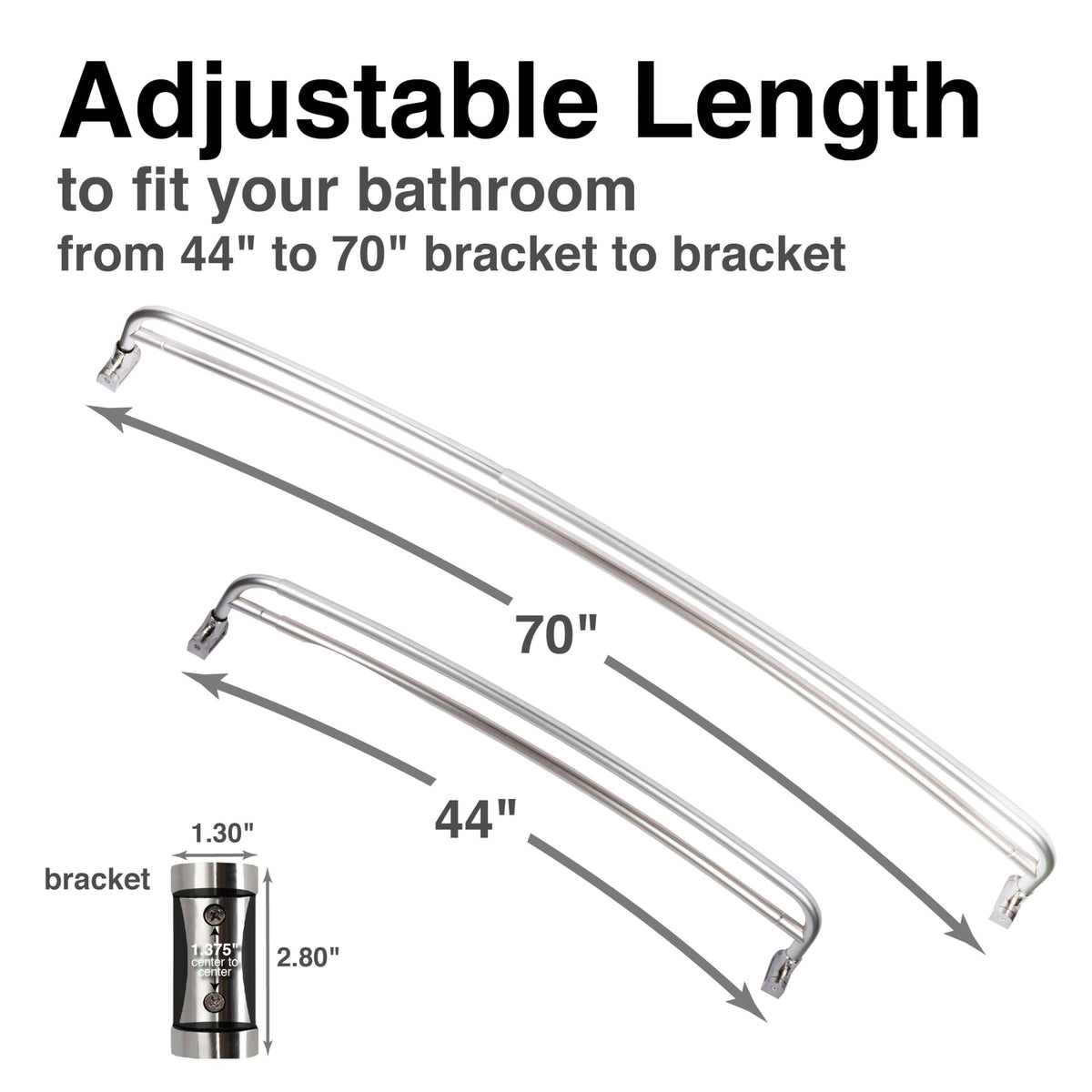 JS Jackson Supplies curved design providing elbow room inside tub or shower