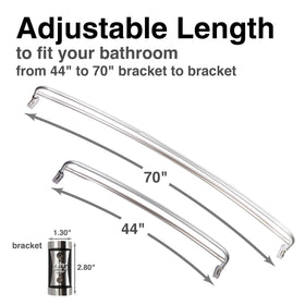 JS Jackson Supplies curved design providing elbow room inside tub or shower