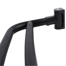 JS Jackson Supplies double curved shower rod adjusts from 44–70 inches for a custom fit.
