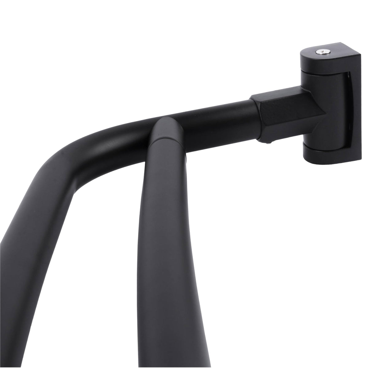 JS Jackson Supplies double curved shower rod adjusts from 44–70 inches for a custom fit.