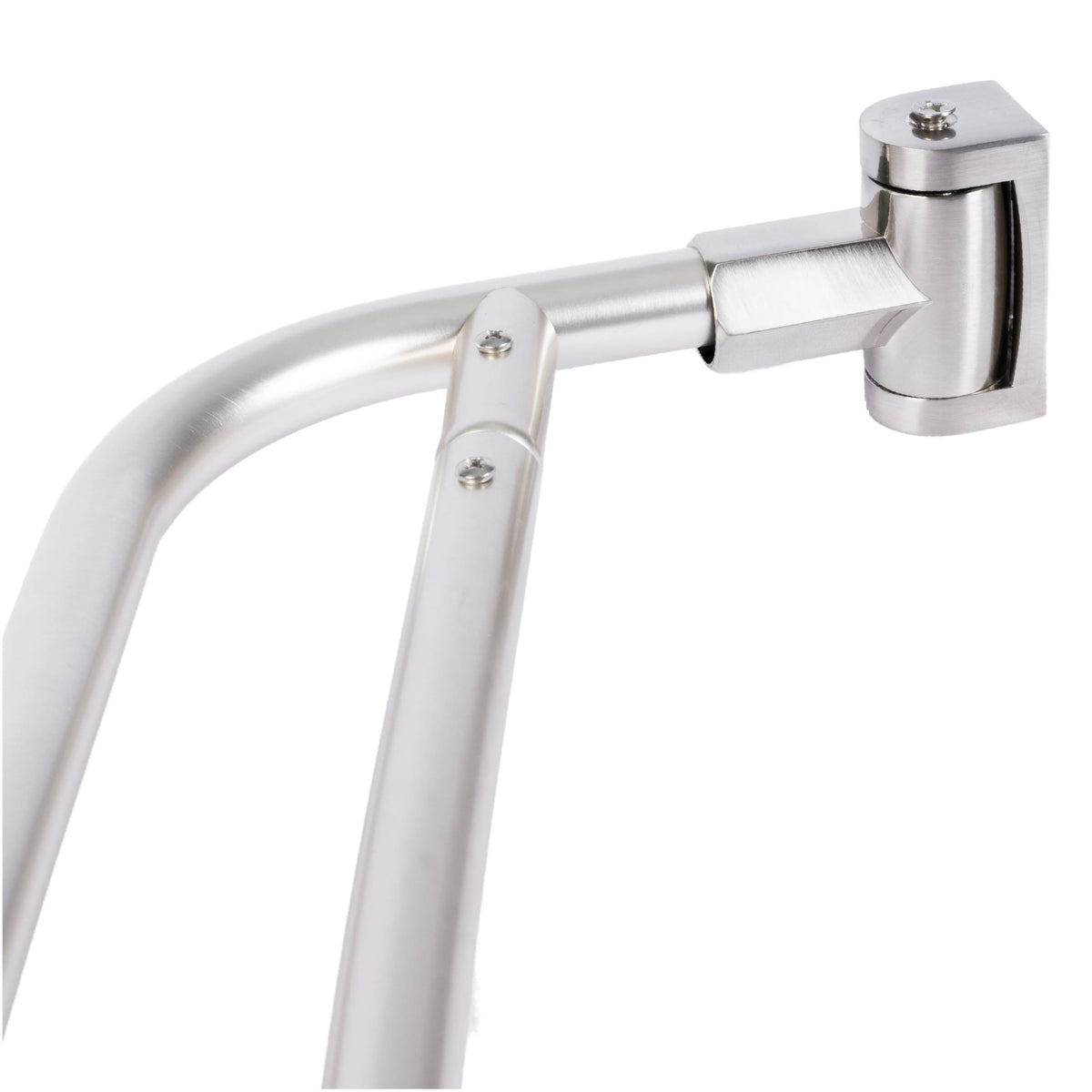 JS Jackson Supplies double curved shower rod in brushed nickel for modern bath style and space