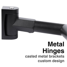 JS Jackson Supplies dual-rod design helps organize liner and curtain.