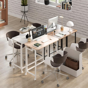 JSB white rustic brown finish complements modern workspaces.