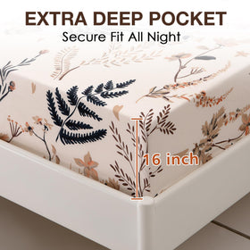 JSD Boho Floral microfiber close-up shows soft, breathable fabric.