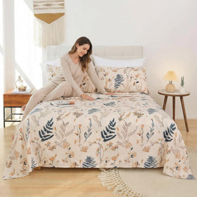 JSD Boho Floral care-ready fabric label highlights easy maintenance.