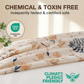 JSD Boho Floral pillowcases with envelope closure offer neat presentation.