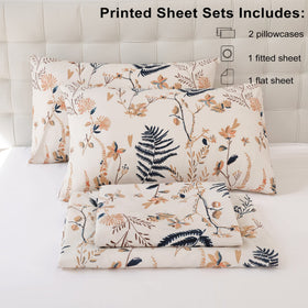 JSD Boho Floral fitted sheet with extra-deep pocket stays securely on bed.