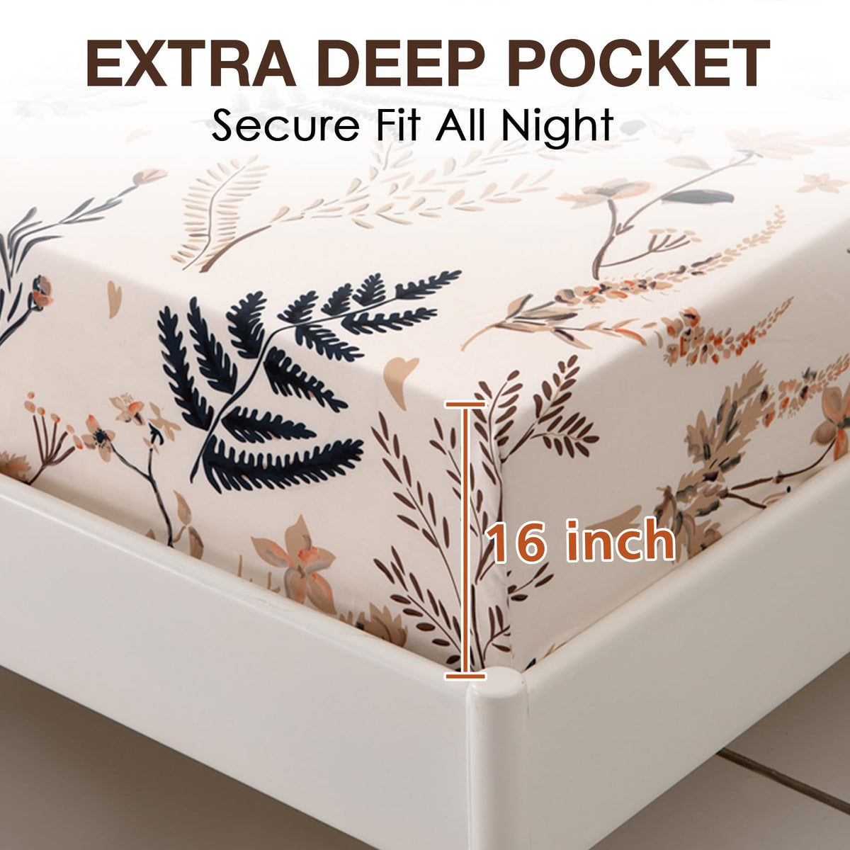 JSD Boho Floral pattern closeup showcasing vibrant botanical details