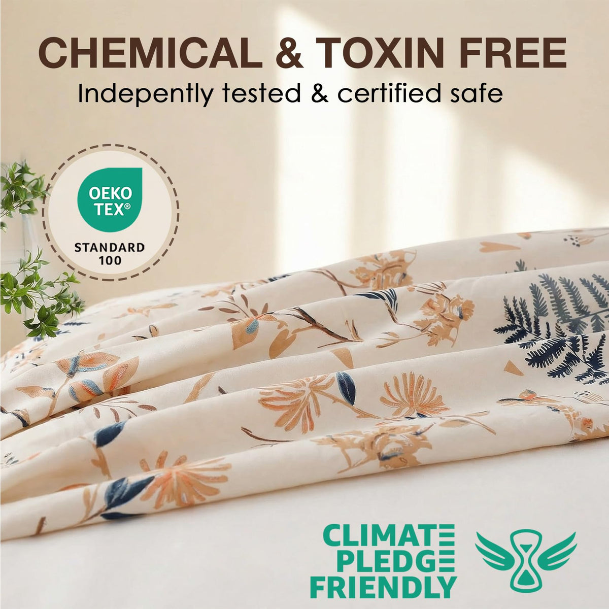JSD Boho Floral pillowcases pair for easy care and cozy mornings
