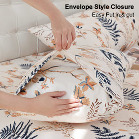 JSD Boho Floral care guide image illustrating machine wash cold and tumble dry