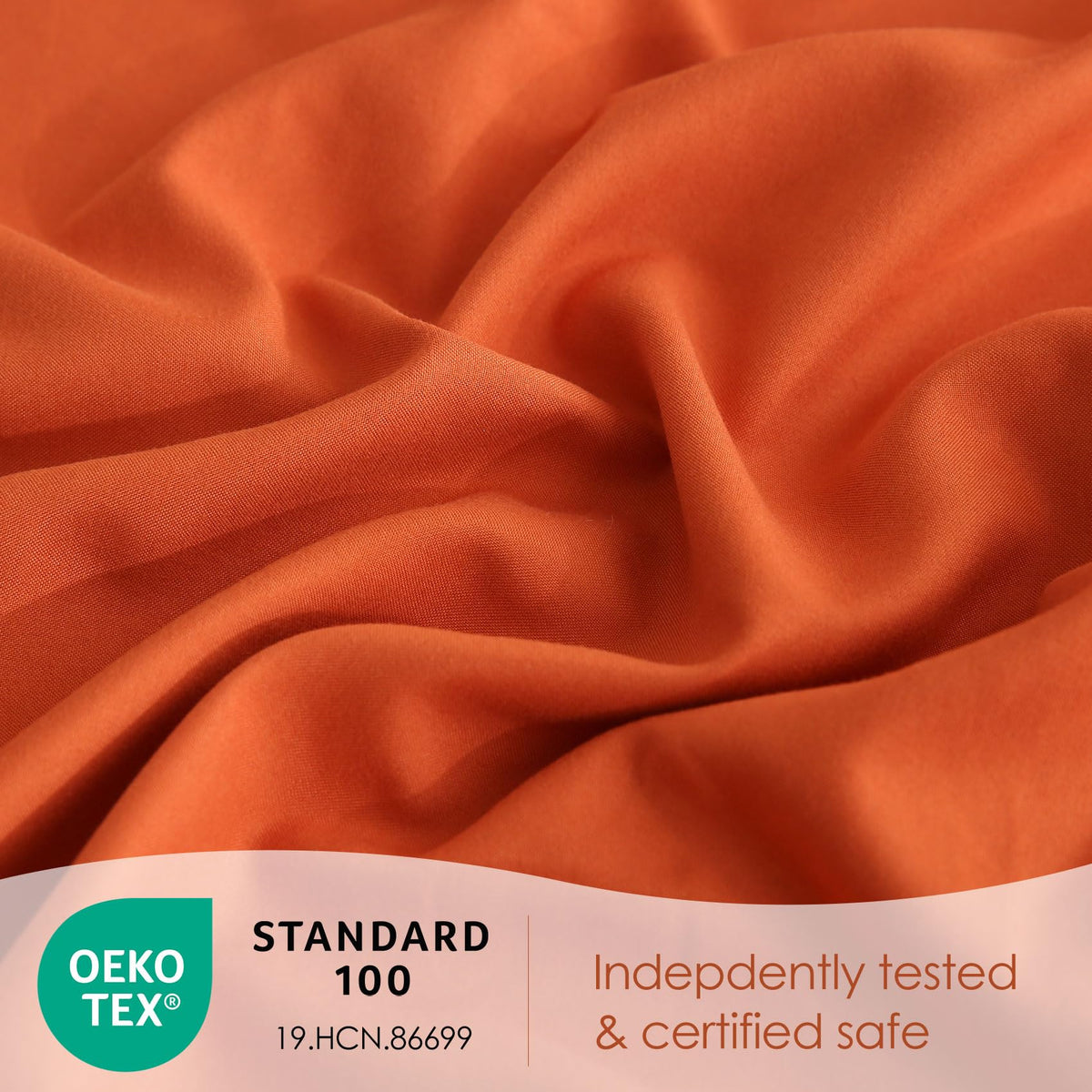 JSD Burnt Orange Queen side-pocket keeps small essentials within reach.