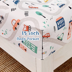 JSD Car Kids deep-pocket elastic 15 inch for secure bed fit
