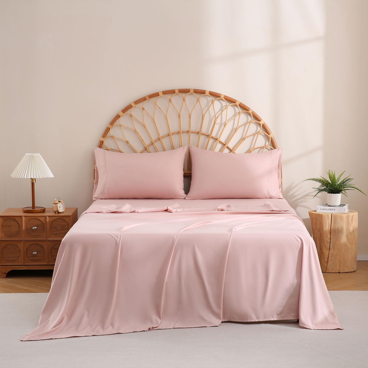 JSD Dusty Pink care tips for machine wash cold and tumble dry.
