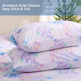 JSD Purple Hydrangea fabric drapes smoothly with wrinkle-resistant performance.