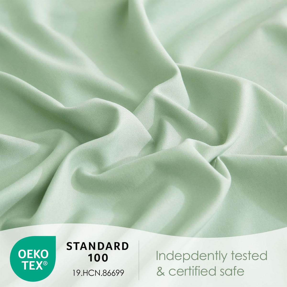 JSD Sage Green 16-inch deep pocket keeps fitted sheet secure