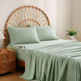 JSD Sage Green full sheet set with all pieces for coordinated bedding