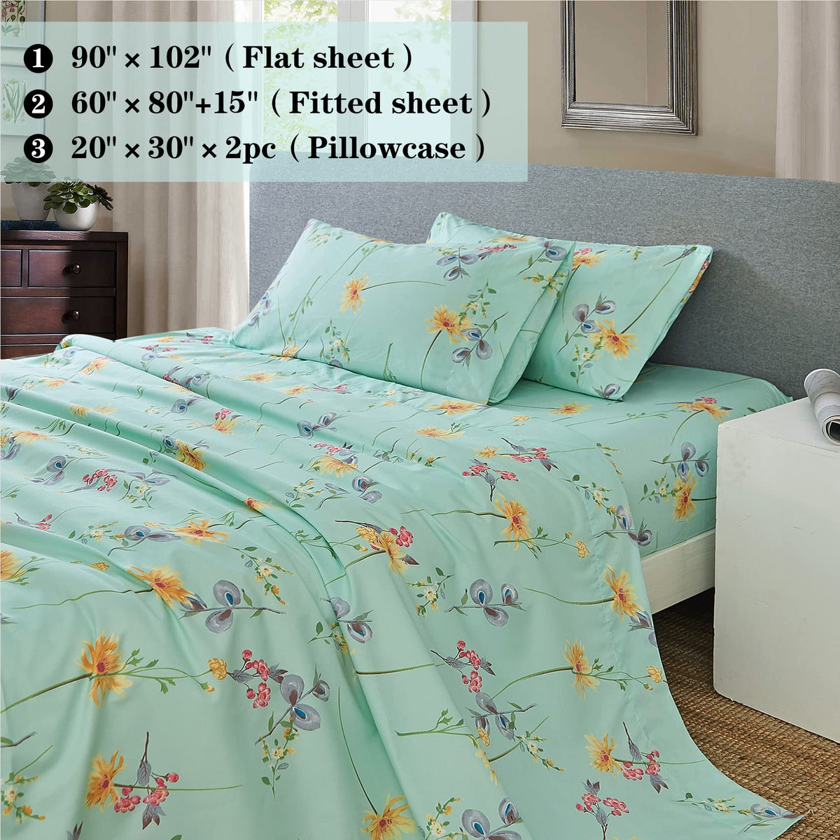 JSD Soft brushed microfiber texture delivers breathable, wrinkle-resistant comfort.