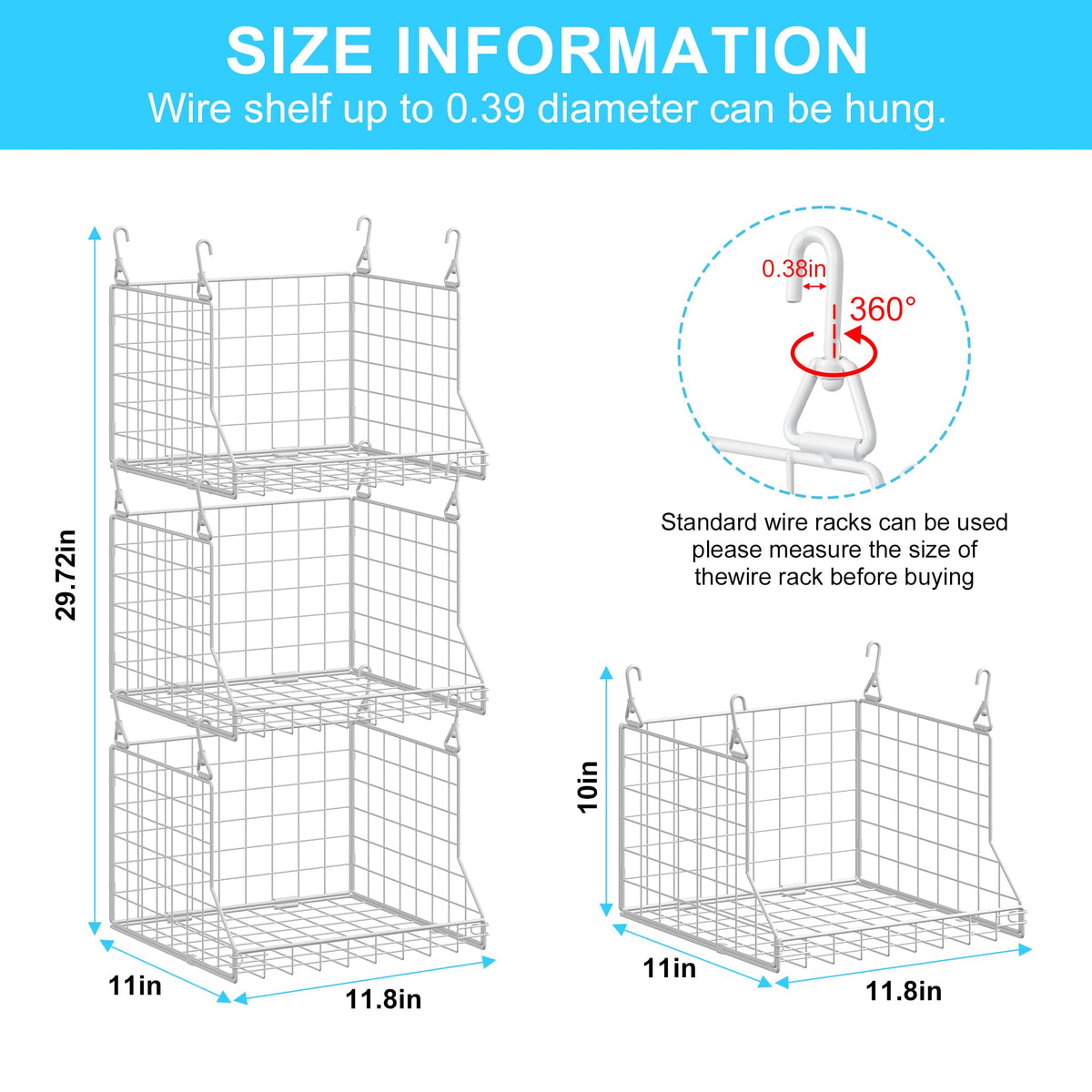 Jsskeeim multi-purpose organizer for clothes, cleaners, and more