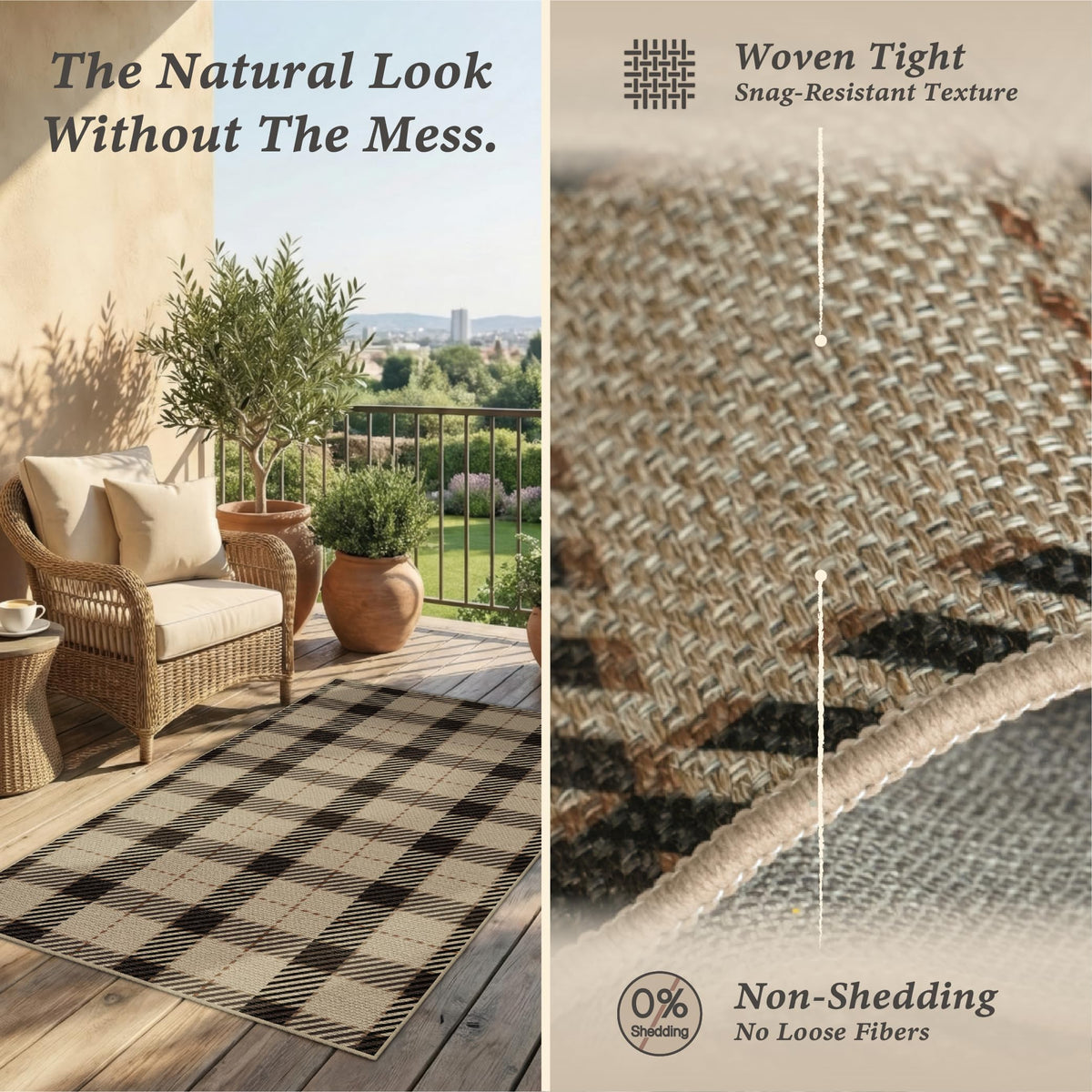 JTJ Washable Plaid Rug kitchen adds versatile style with easy maintenance