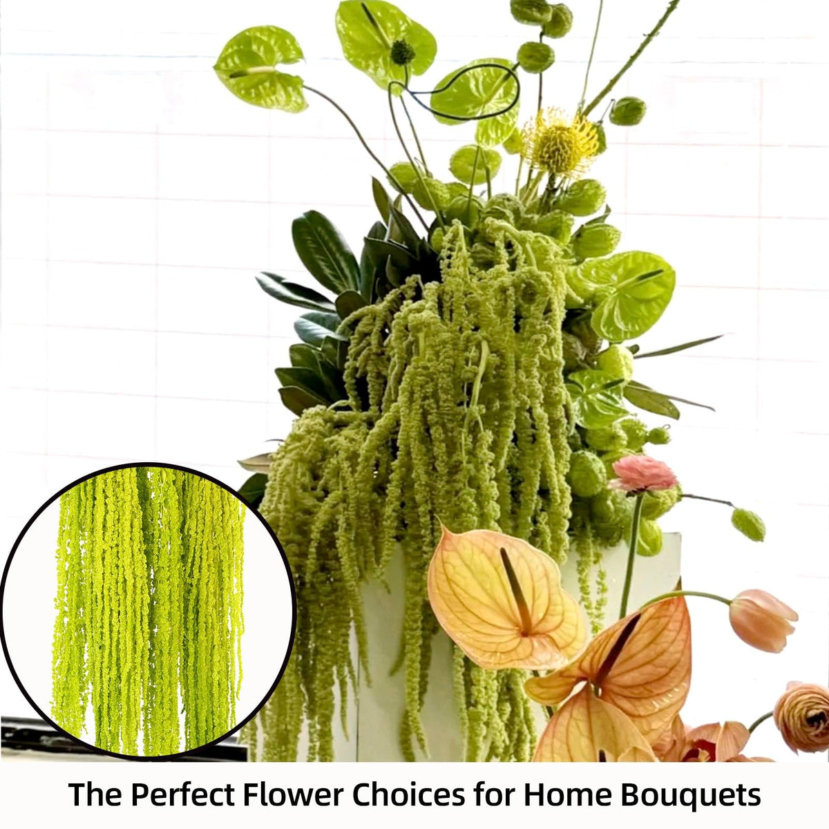 Jtoder Amaranthus wall panel decor brings subtle greenery to interiors.