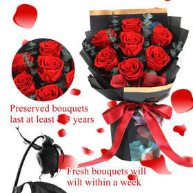 Jtoder preserved flowers require no water for easy display.