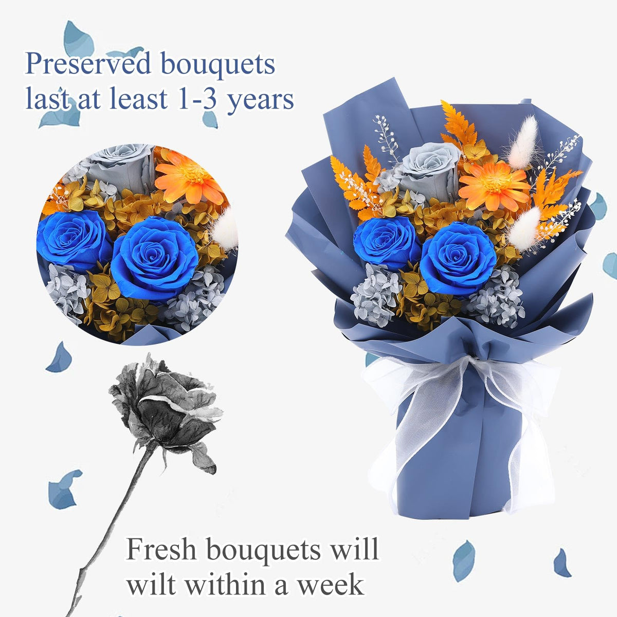 Jtoder Forever Flowers displayed in living space for evergreen decor.