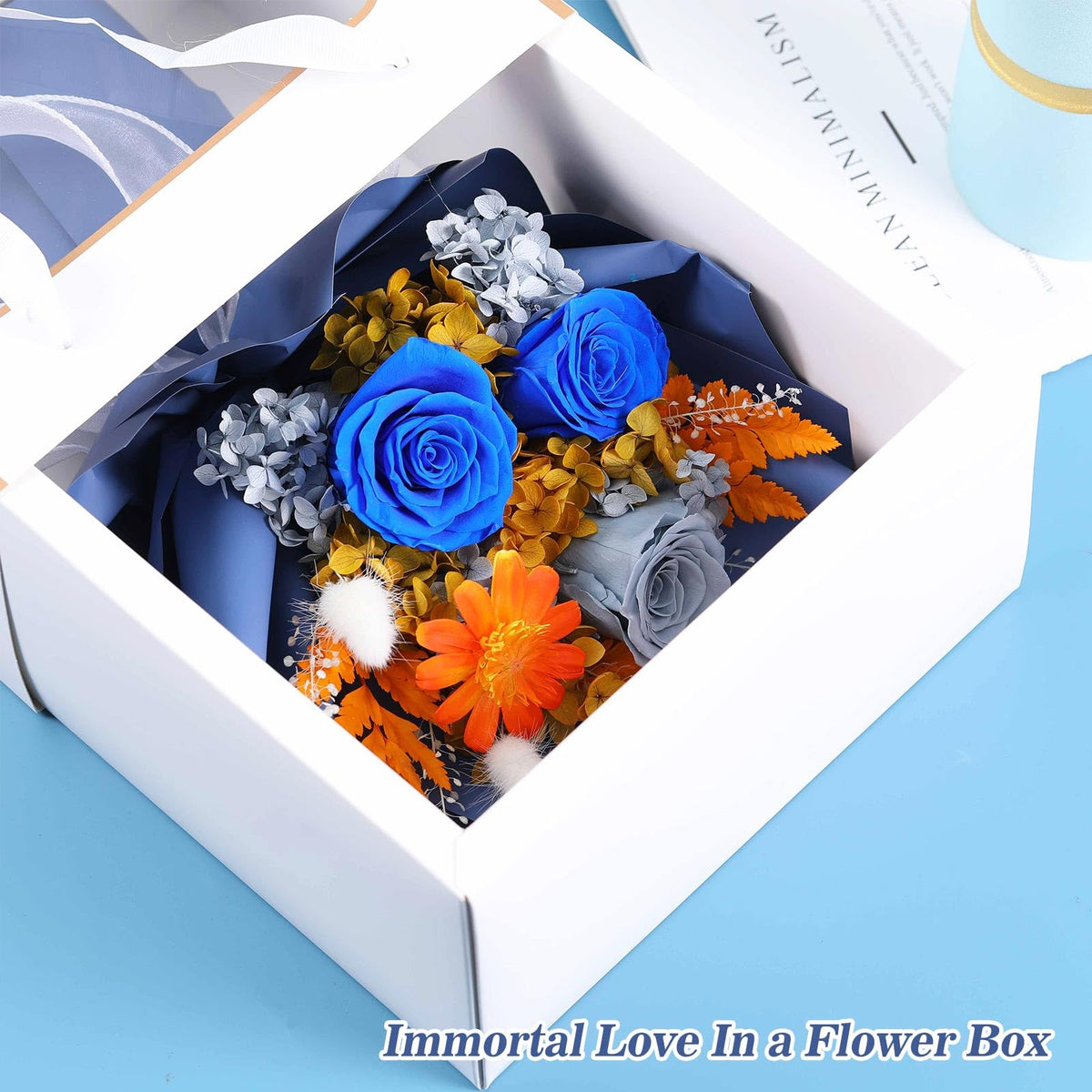 Jtoder Forever Flowers preserved close-up reveals lifelike petals and lasting color.