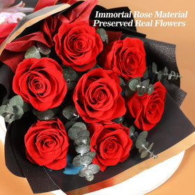 Jtoder forever rose bouquet in gift box, ideal for birthdays and anniversaries.