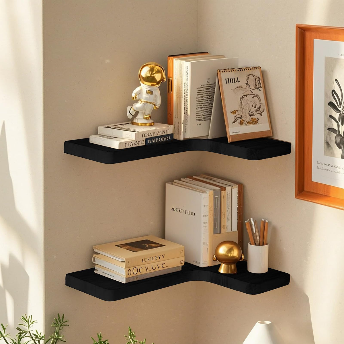 Compact Jubilander shelves in bathroom for toiletries and essentials.