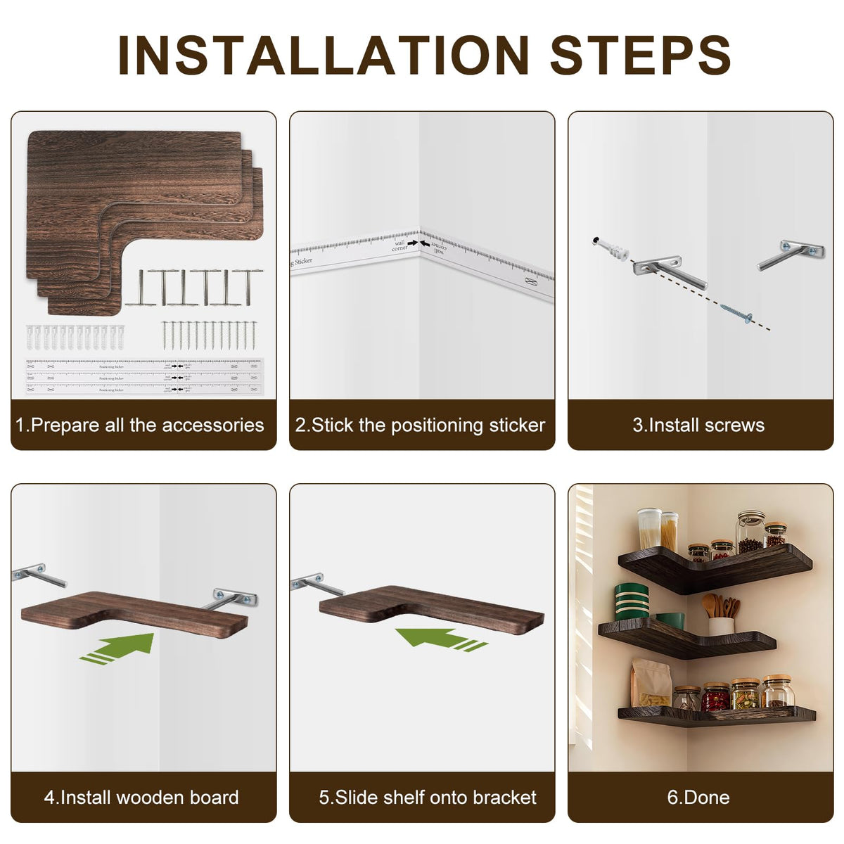 Jubilander wall shelves suitable for bedroom or living room display and organization.
