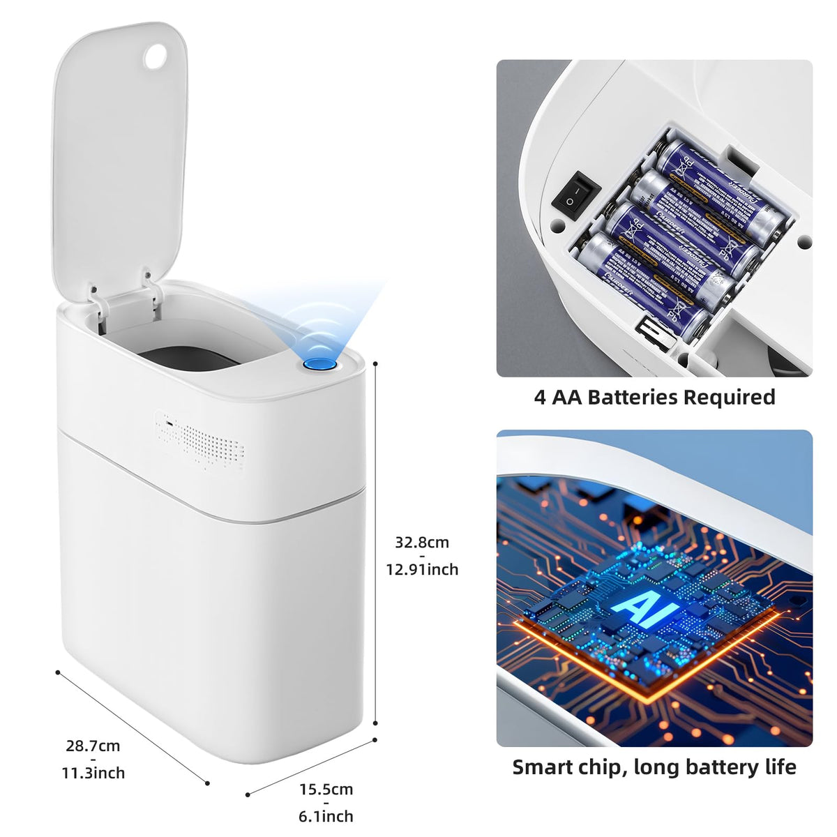 JUDRDO IPX5 waterproof trash can resists humidity